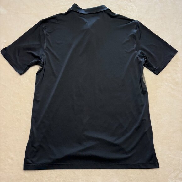 NWT Masters Tech Mens Golf Polo Size Large Grey Black Colorblock Performance - Picture 10 of 13
